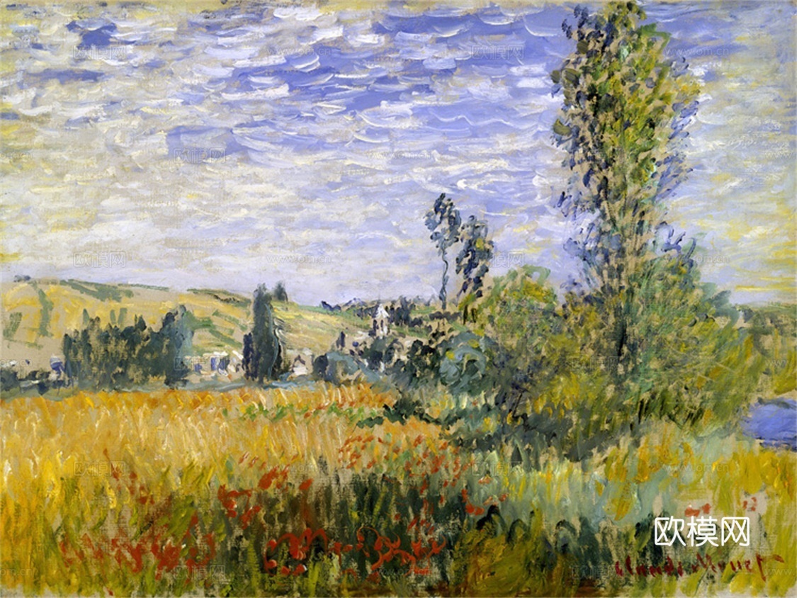 莫奈印象派绘画作品，世界经典名画468 Landscape