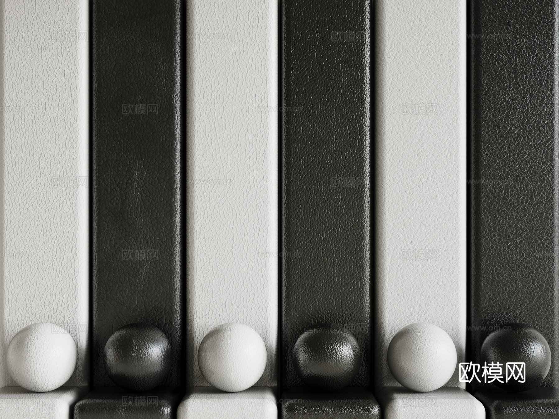 现代皮革 PBR皮革 人造皮 黑色皮革 白色皮革su模型