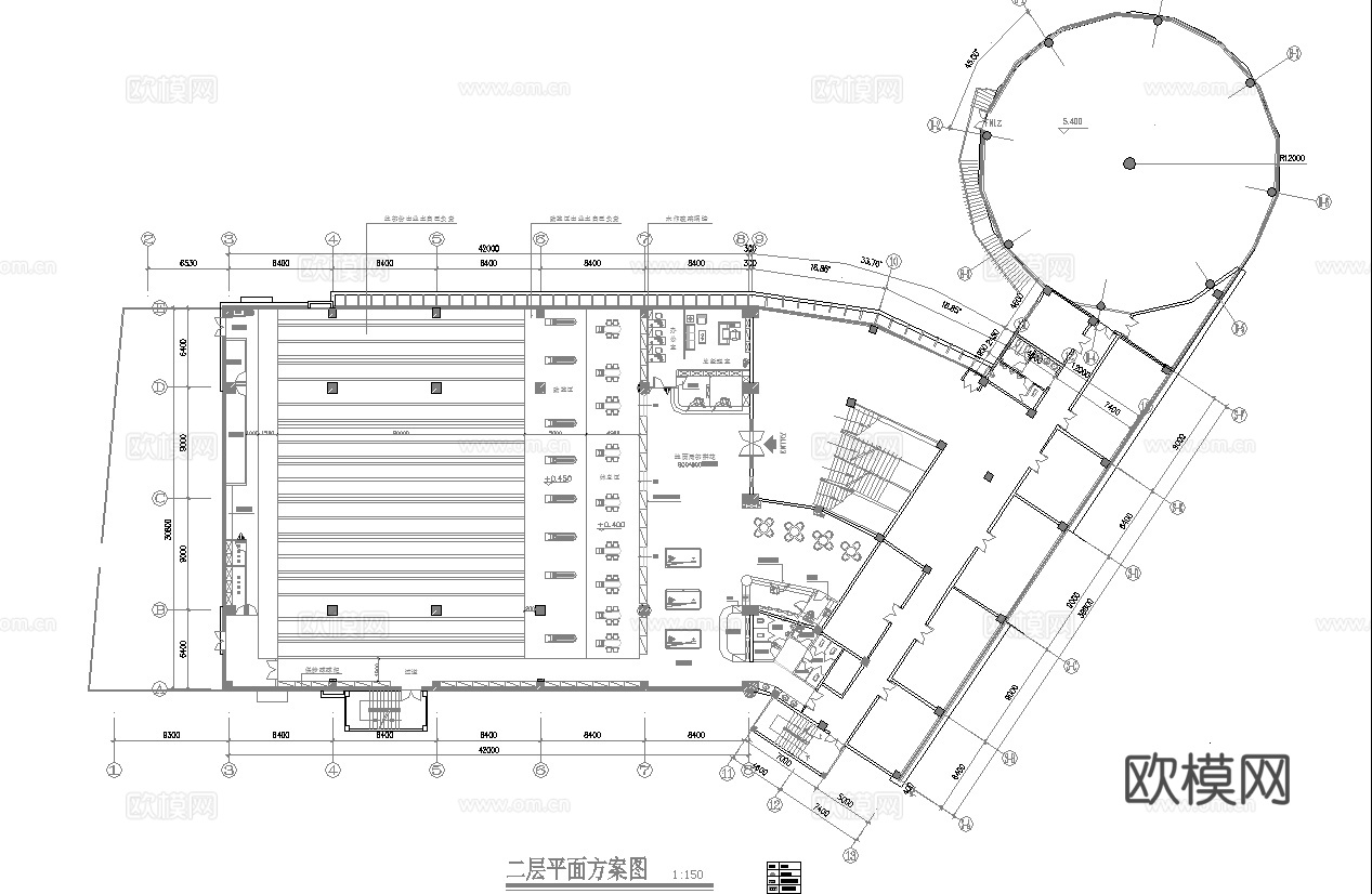 保龄球馆 最新全套施工图合集cad施工图