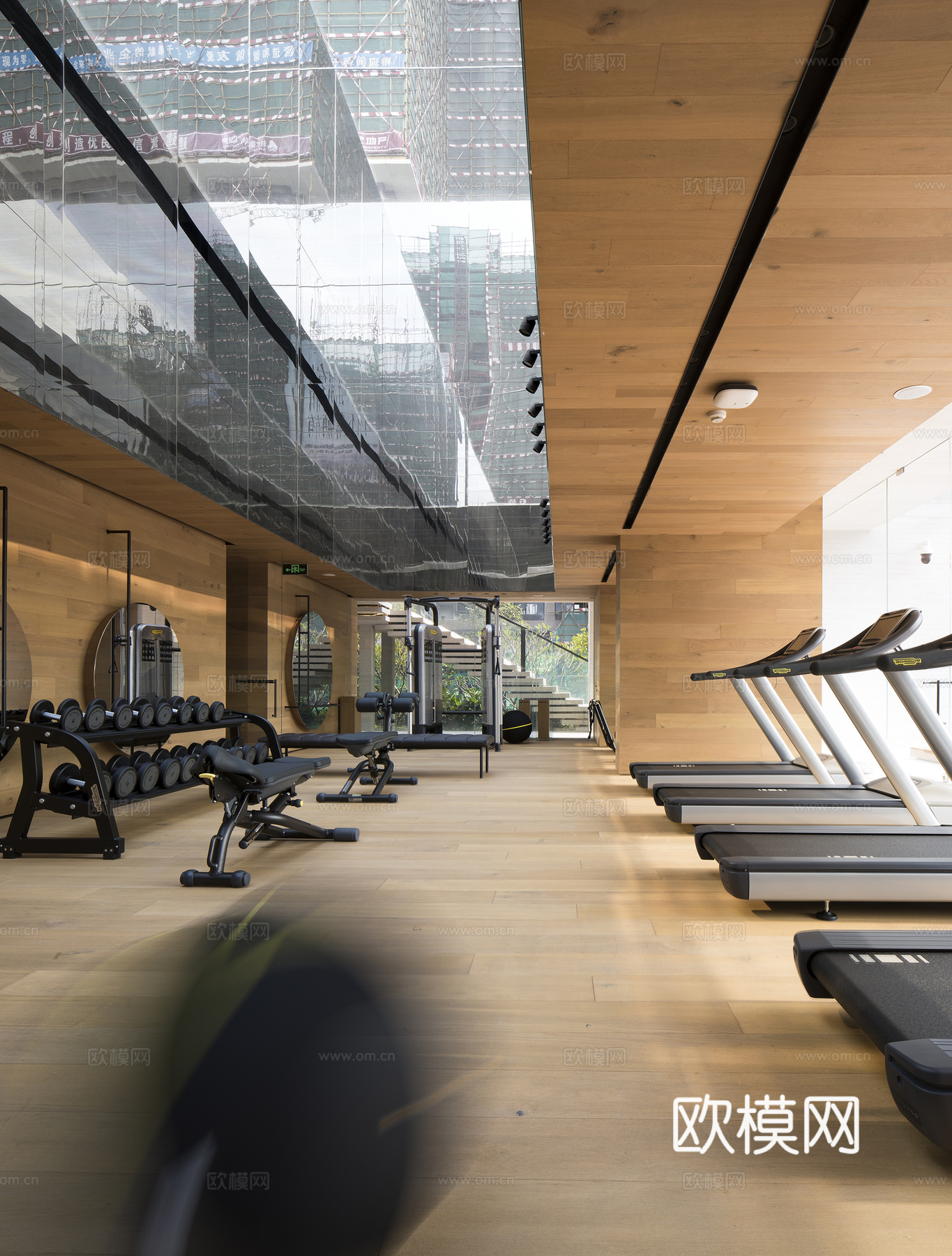 健身房 最新全套施工图 效果图合集cad施工图