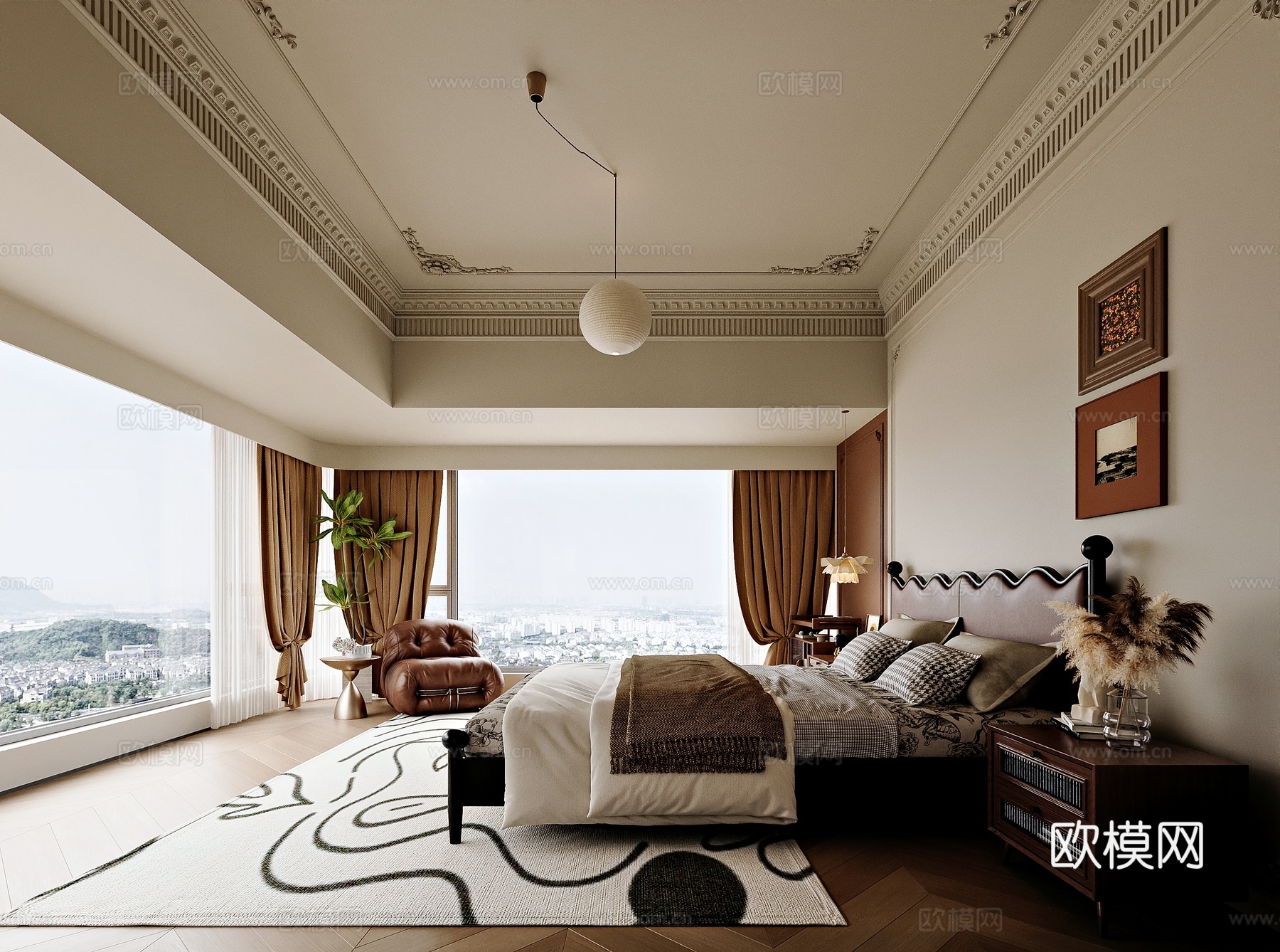 法式风格家居卫生间3d模型下载（渲染图1）