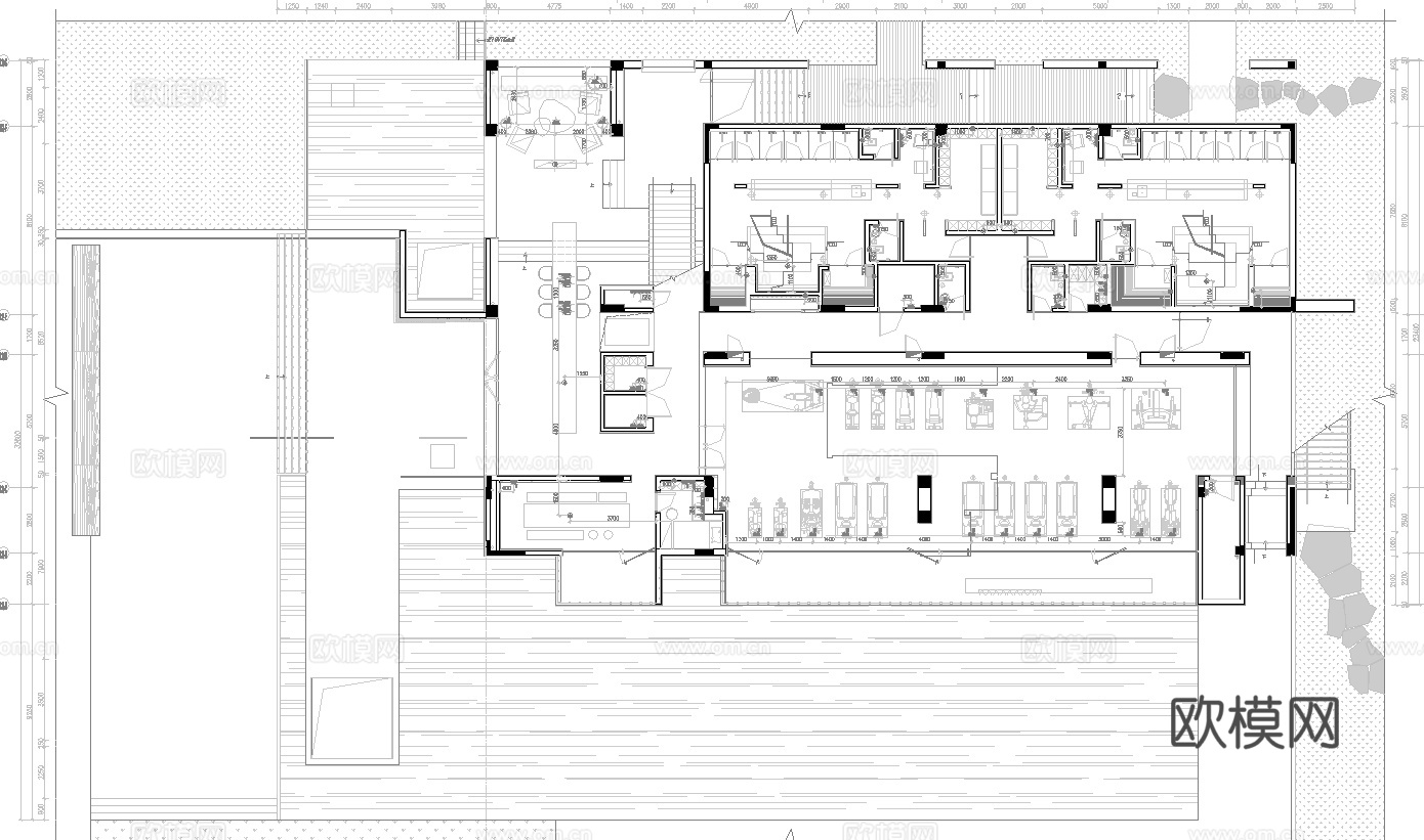 健身房 最新全套施工图 效果图合集cad施工图