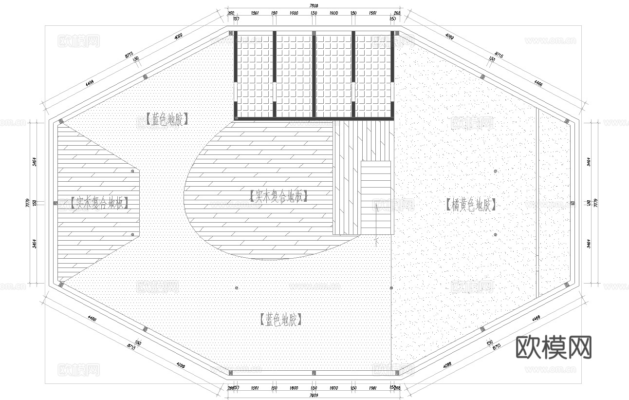 健身房 最新平面施工图合集cad施工图