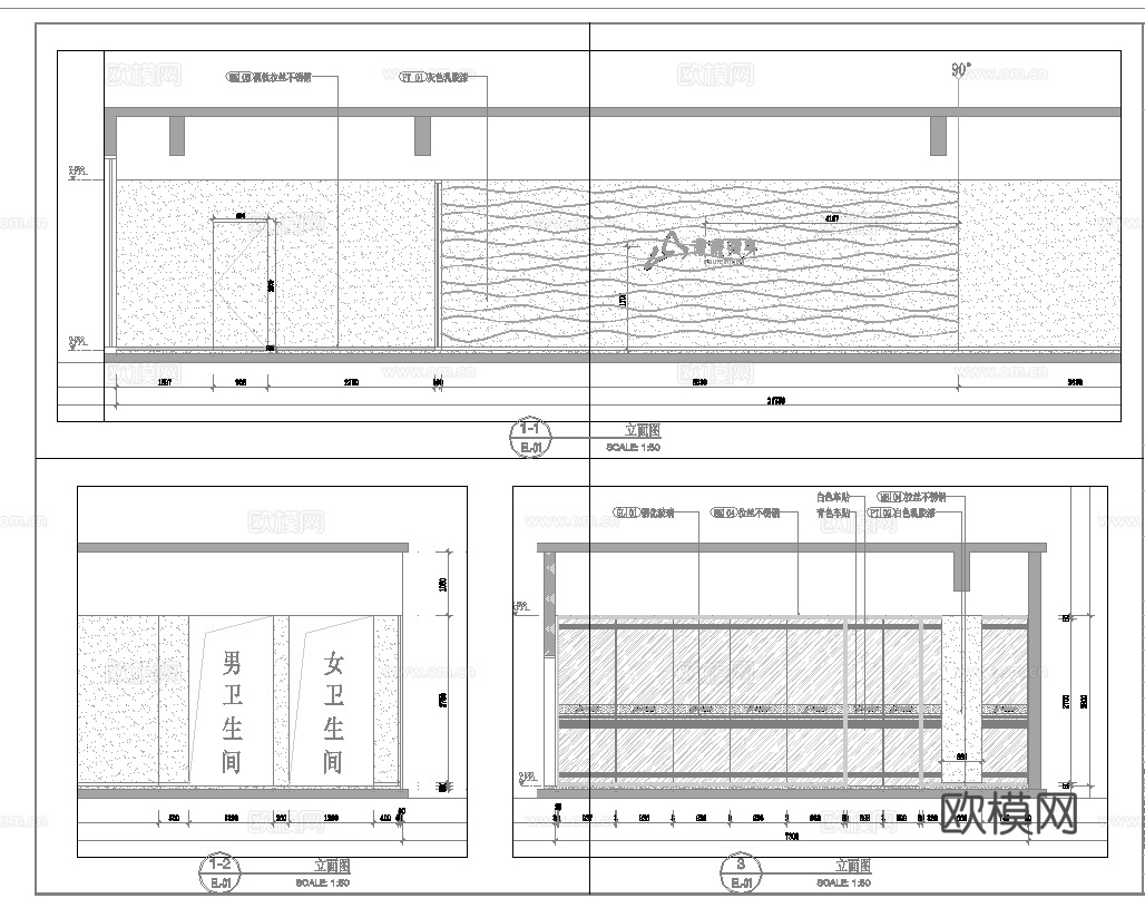 健身会所 最新全套施工图合集cad施工图