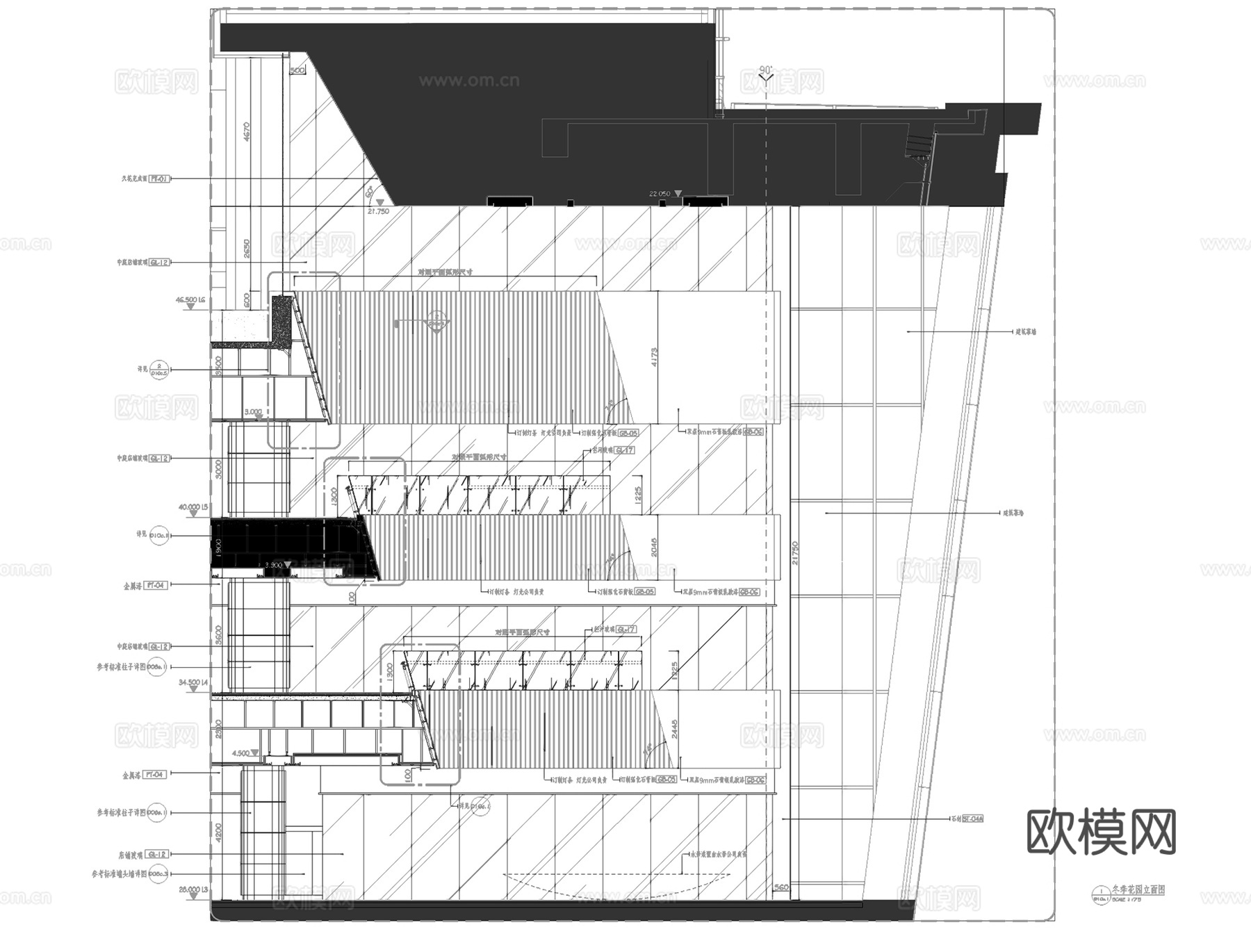 青岛华润万象城购物中心室内装饰CAD施工图全套cad施工图