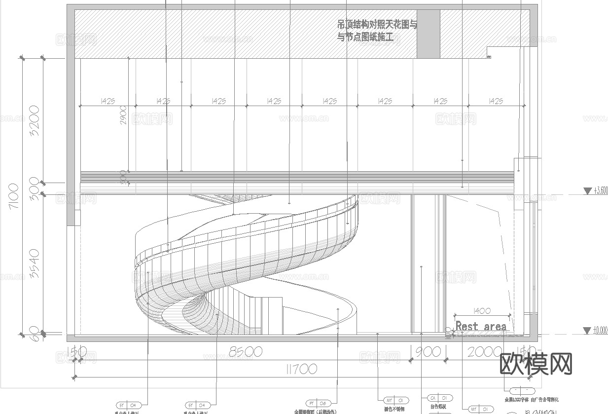 健身房 最新全套施工图 效果图合集cad施工图