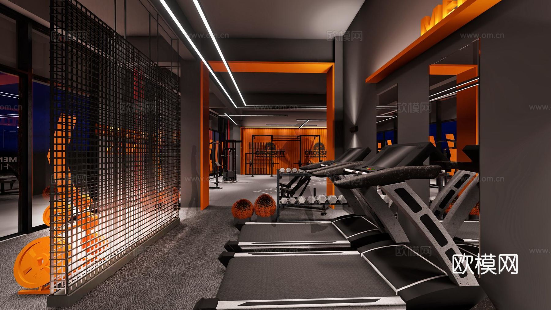 健身私教工作室 最新全套施工图合集cad施工图