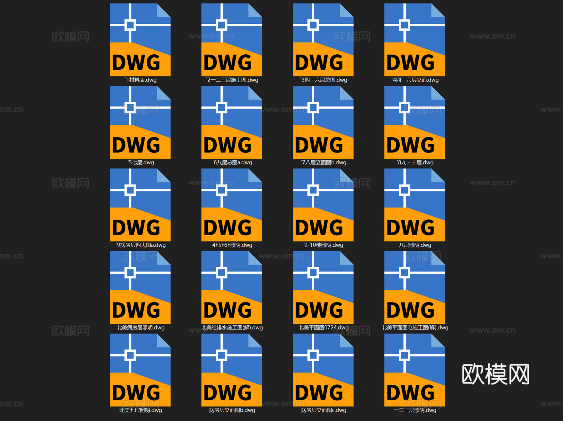 深圳港龙妇产医院室内装饰CAD施工图全套cad施工图