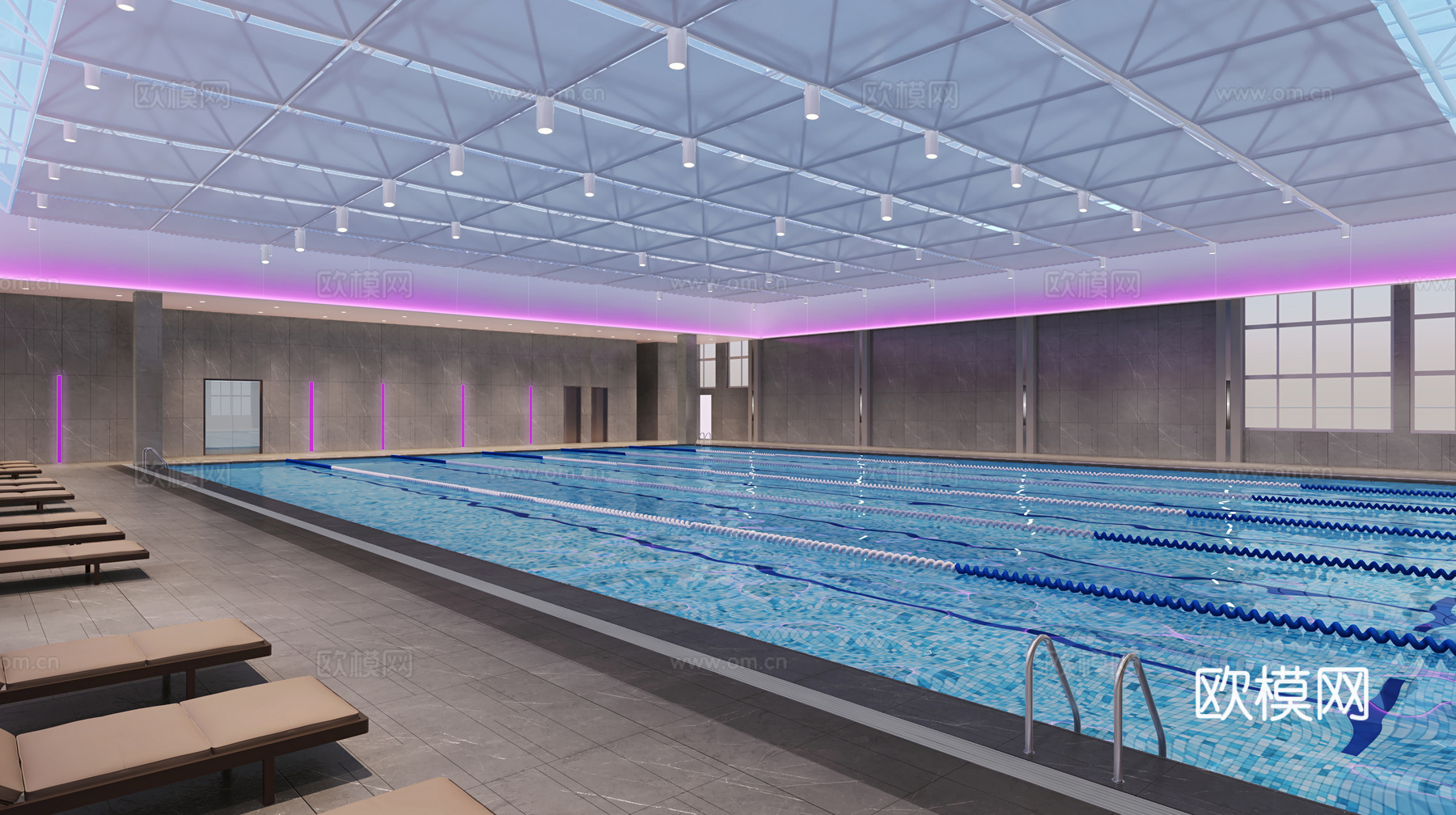 健身房 最新全套施工图 效果图合集cad施工图