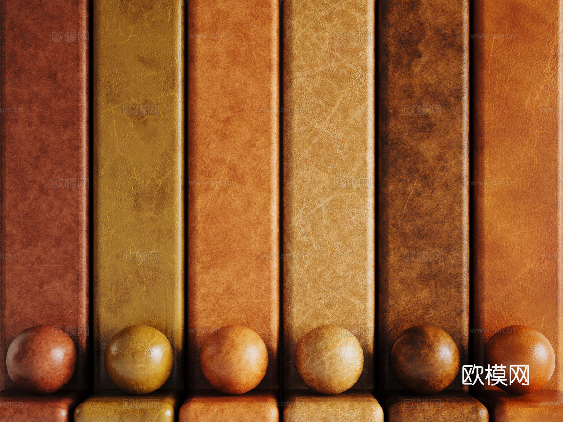 现代皮革 PBR皮革 人造皮su模型