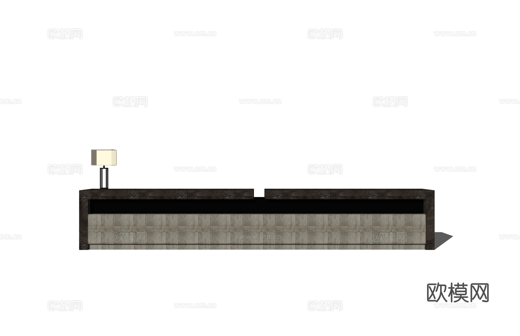 办公 办公空间 前台接待su模型