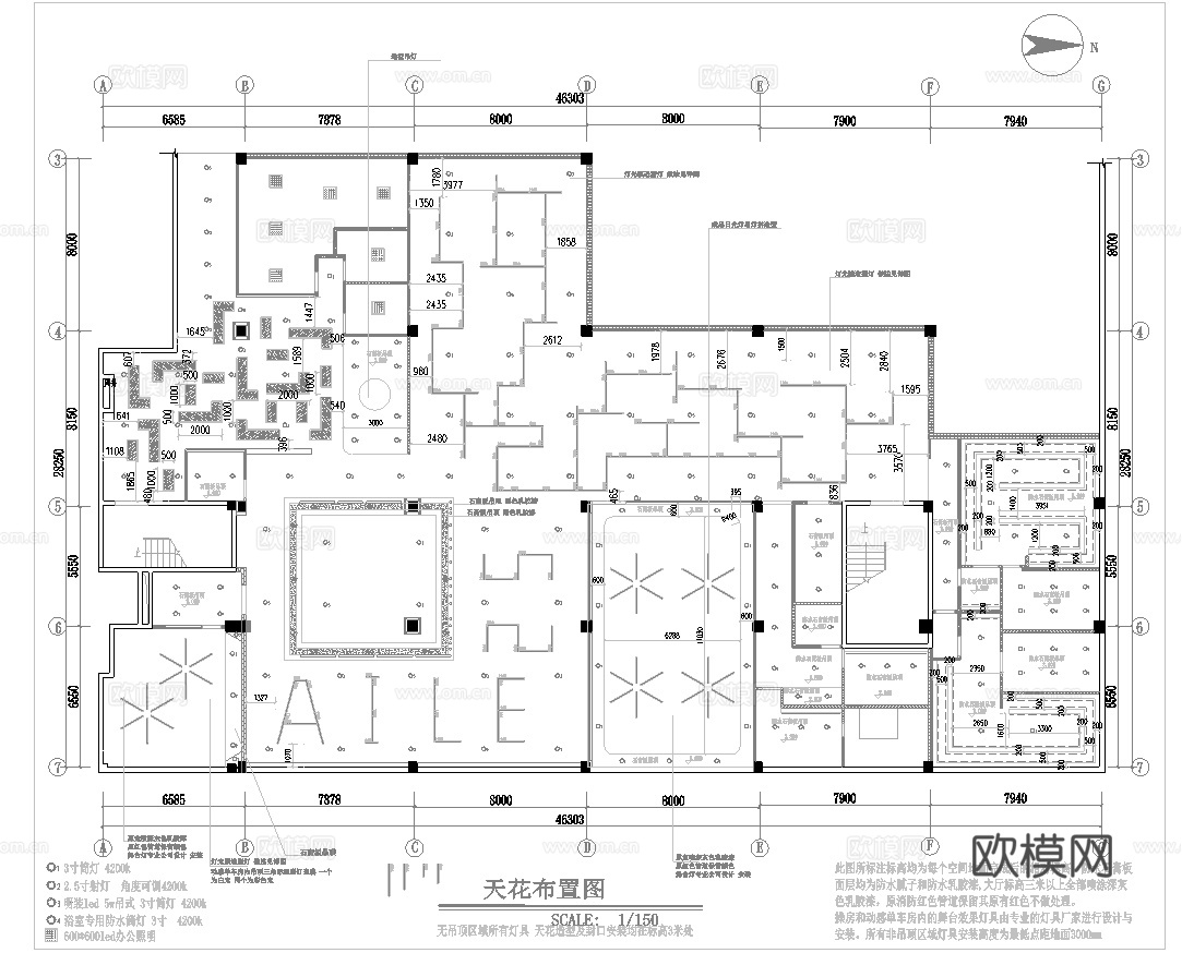 健身房 最新平面施工图合集cad施工图