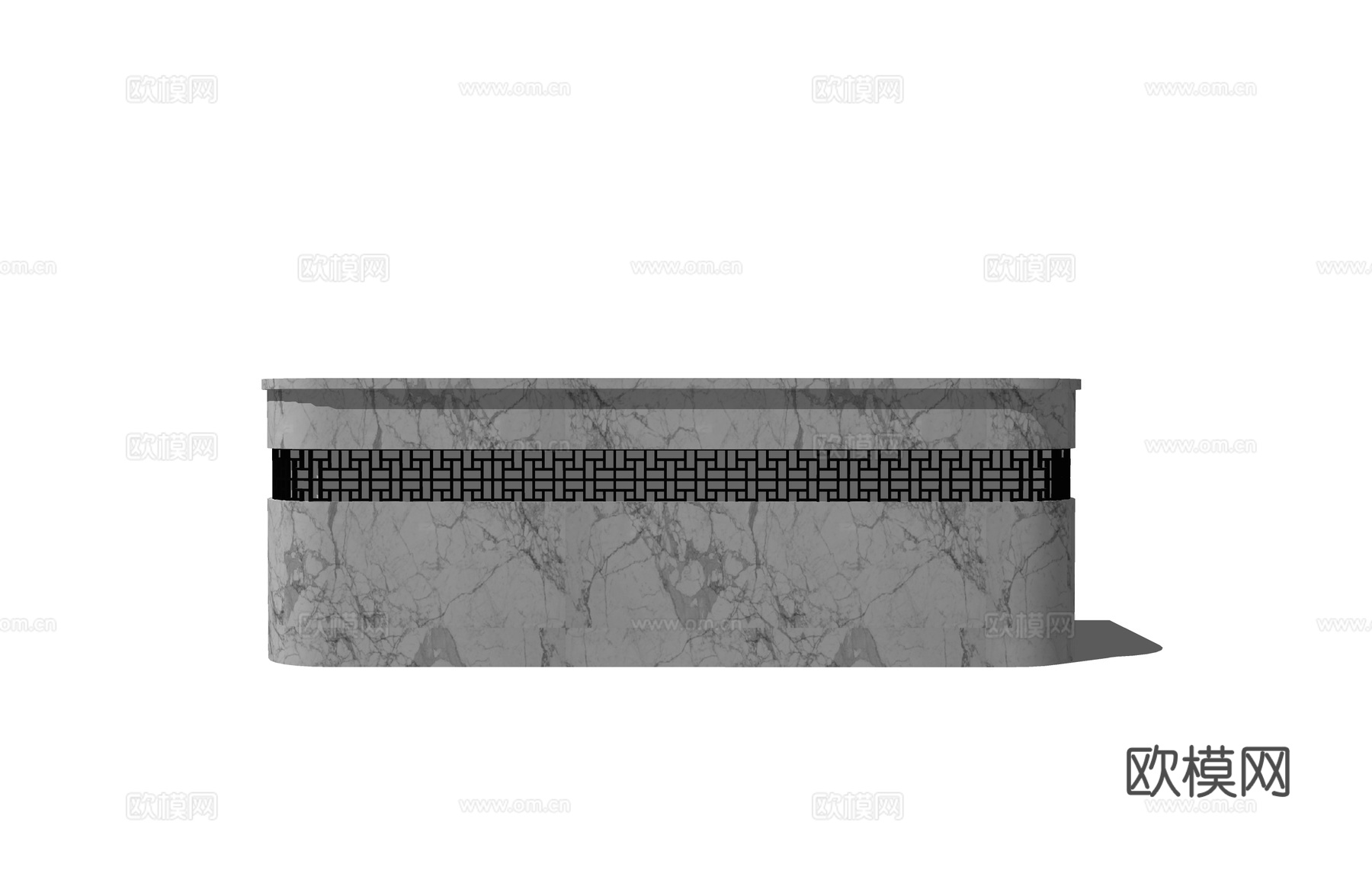 前台 接待 展厅 办公空间 电脑 酒店前台su模型