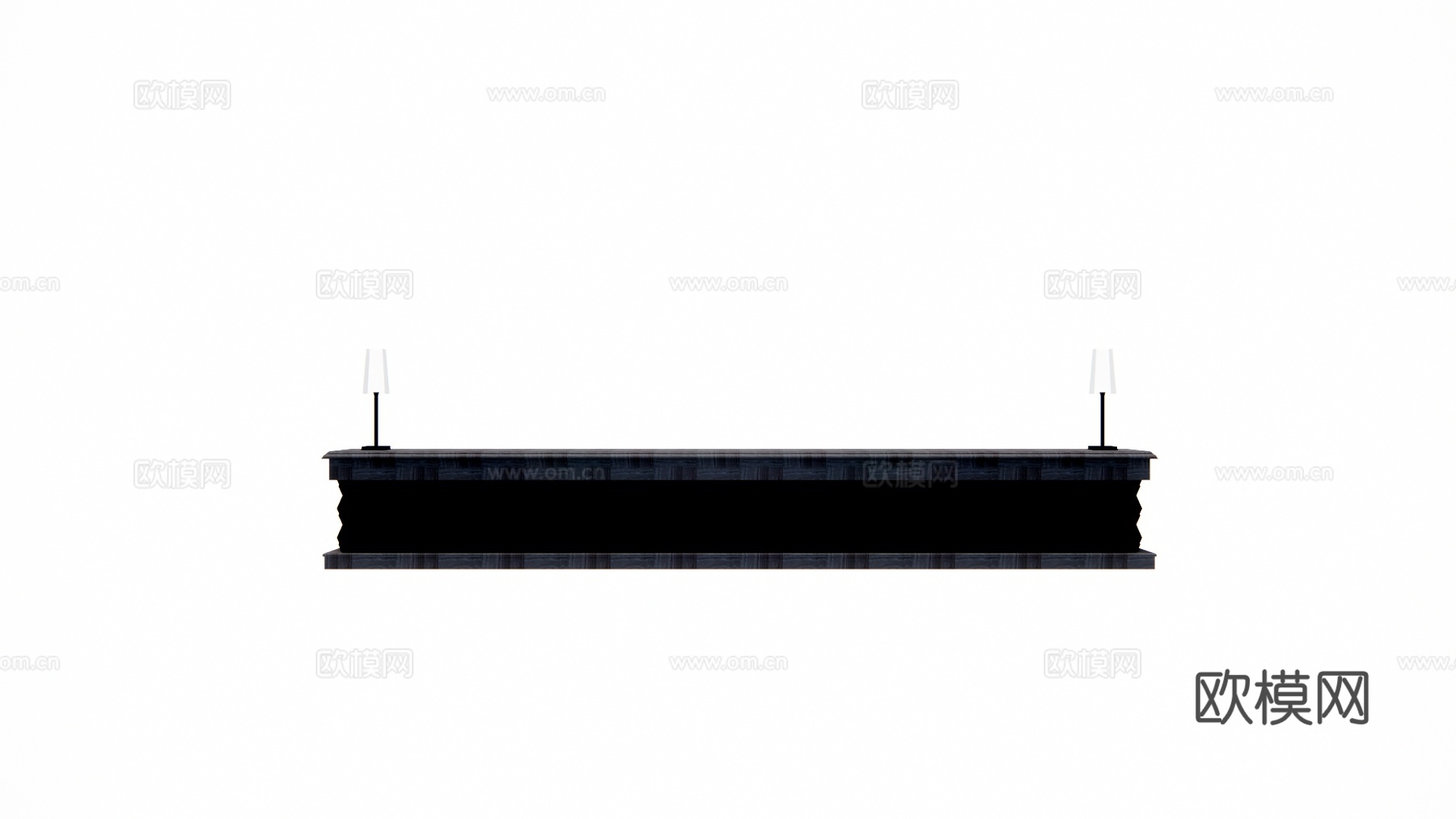 公司前台 办公空间 接待su模型