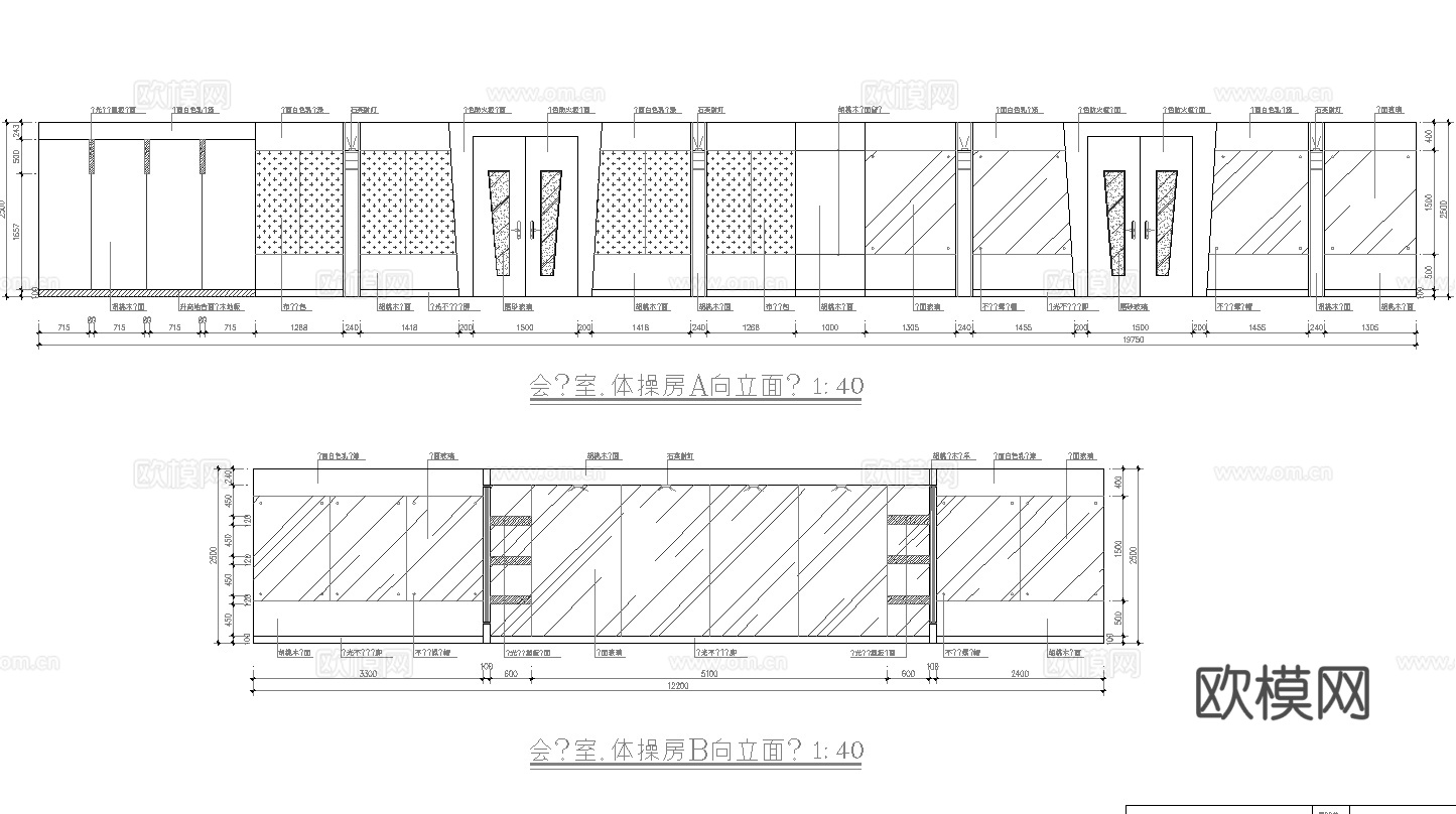 健身房 最新全套施工图合集cad施工图