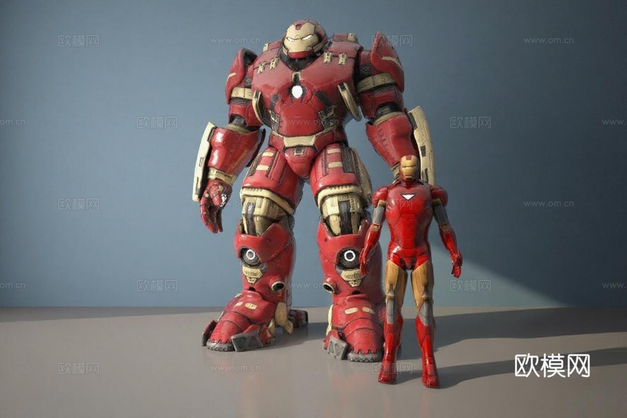 漫威正版 复仇者联盟手办 反浩克装甲 经典钢铁侠战甲 合金模型 收藏摆件 高精度涂装3D打印免费3d模型