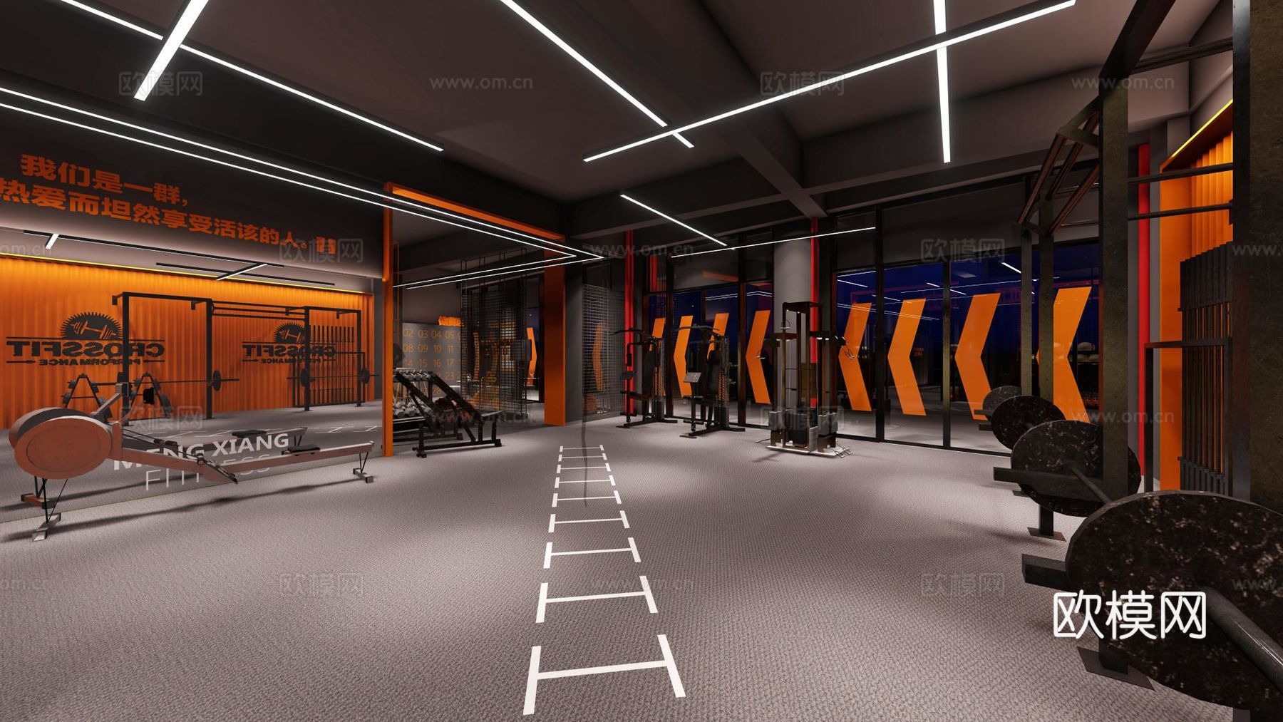 健身私教工作室 最新全套施工图合集cad施工图