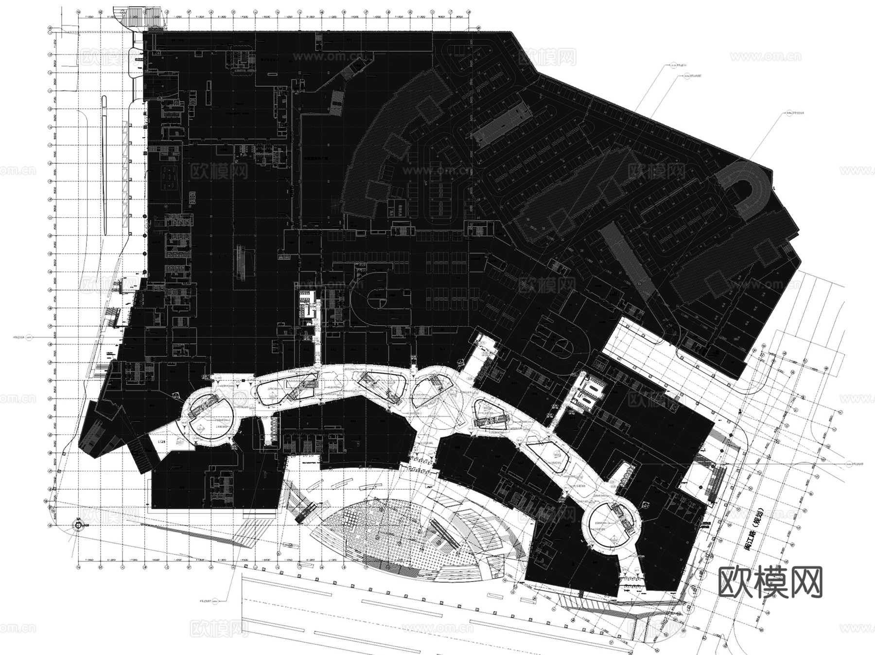 青岛华润万象城购物中心室内装饰CAD施工图全套cad施工图