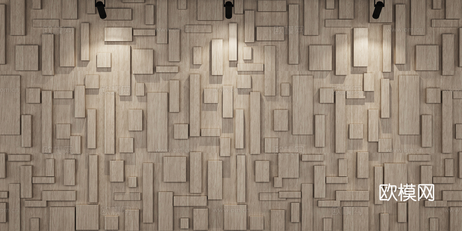 造型墙3d模型下载（渲染图1）