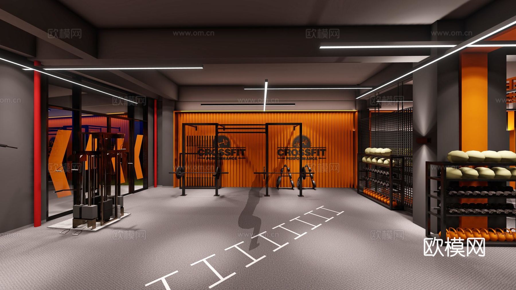 健身私教工作室 最新全套施工图合集cad施工图