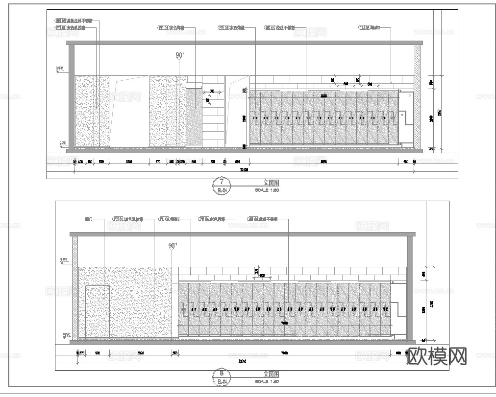 健身会所 最新全套施工图合集cad施工图