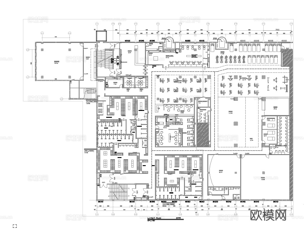 健身房 最新全套施工图 效果图合集cad施工图