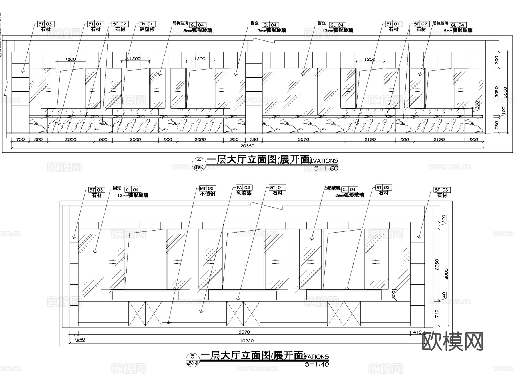 深圳港龙妇产医院室内装饰CAD施工图全套cad施工图