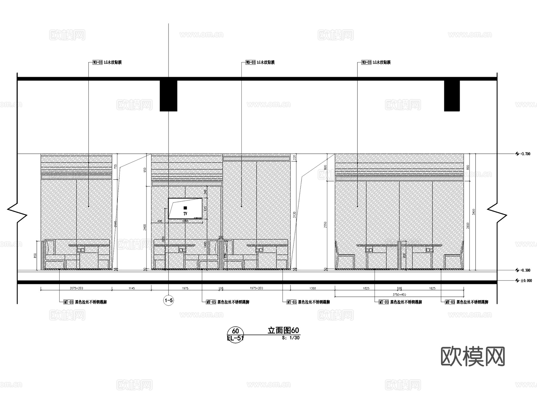 武汉海底捞火锅群星店室内装饰CAD施工图全套cad施工图
