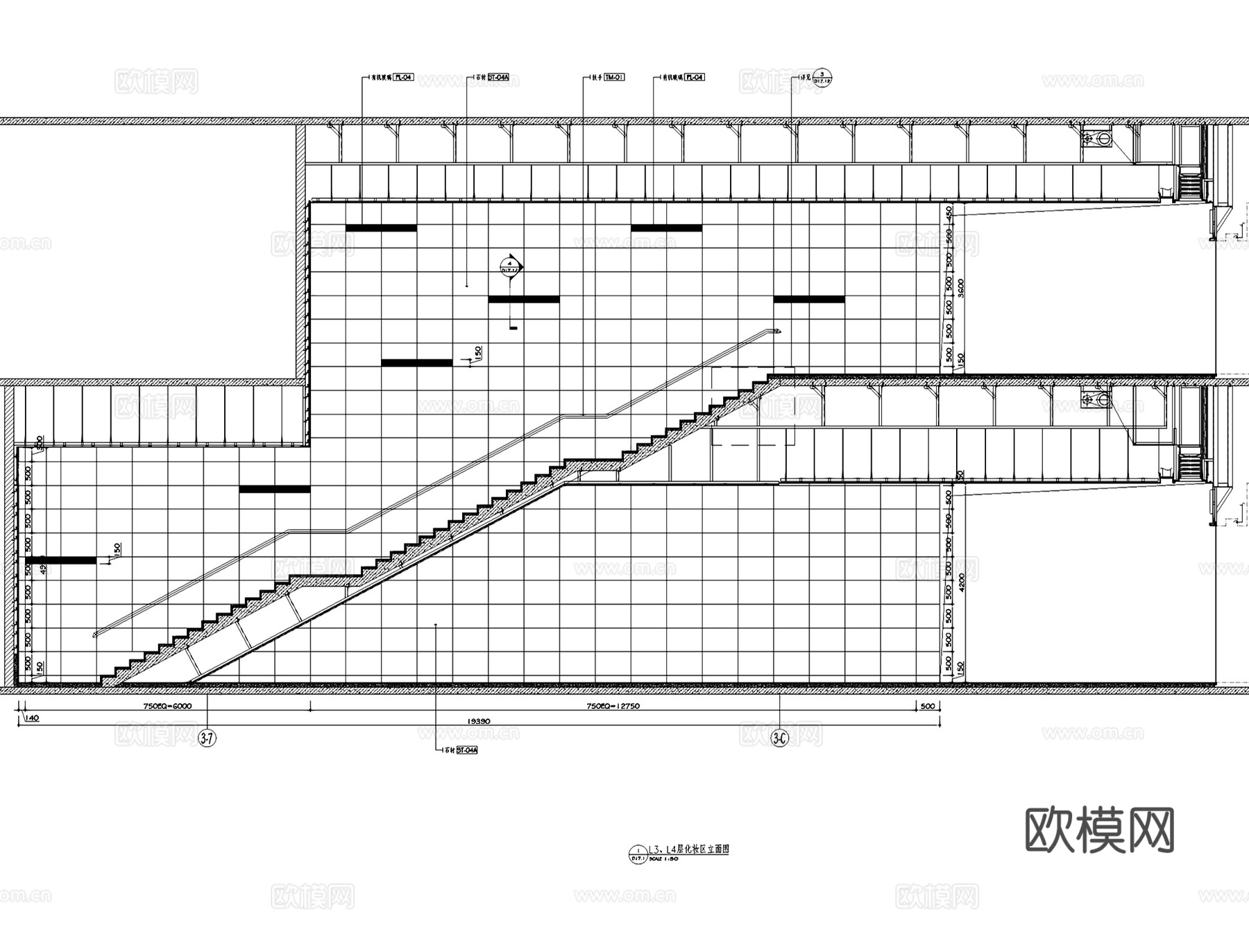 青岛华润万象城购物中心室内装饰CAD施工图全套cad施工图