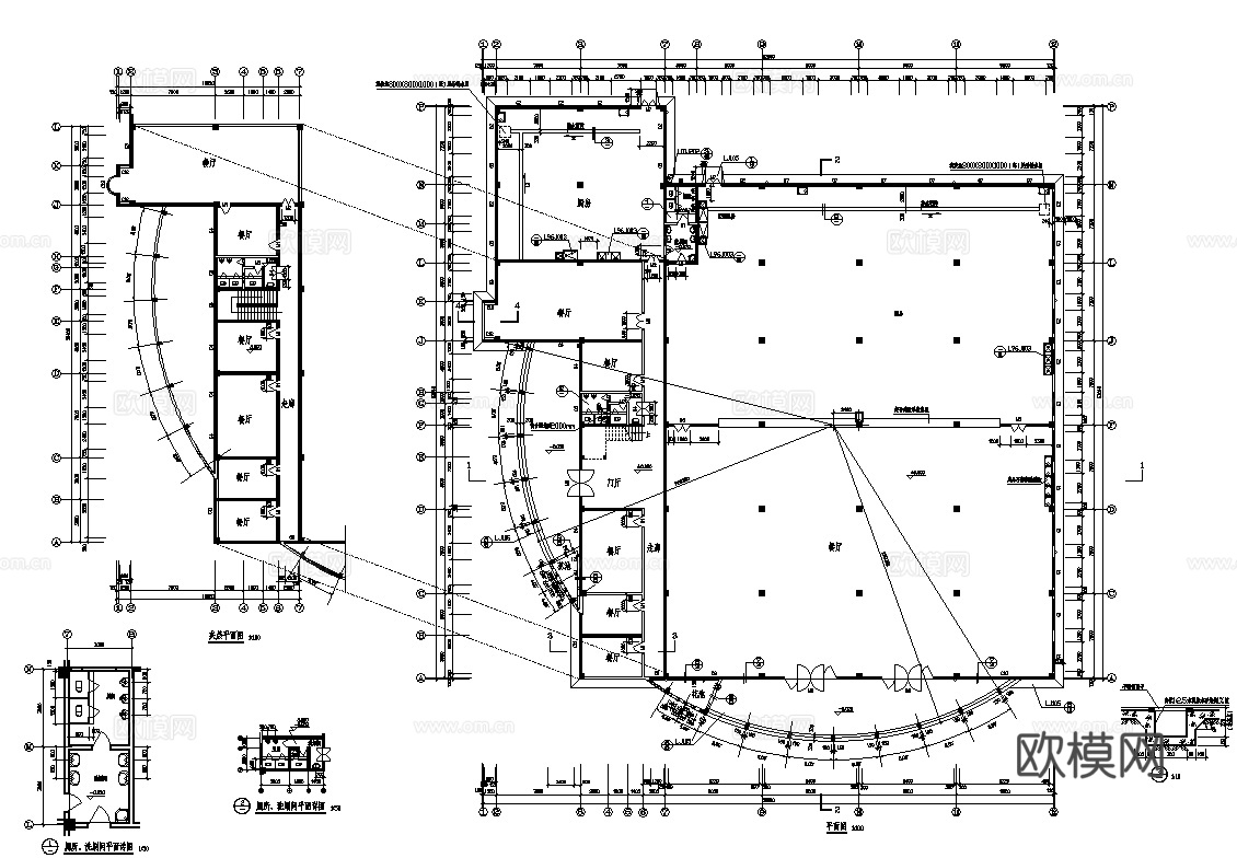 18套食堂建筑cad图纸2026最新整理合集cad施工图