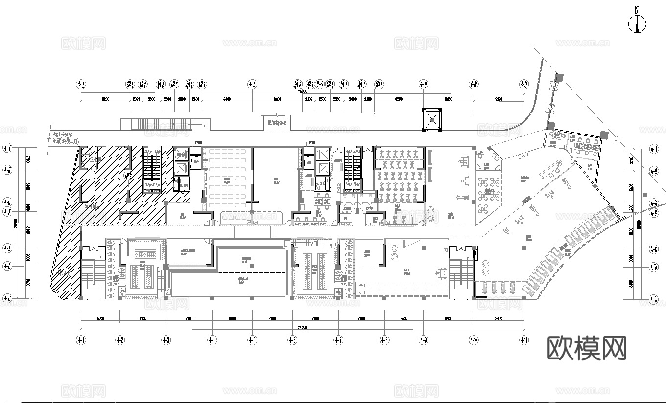 健身会所 最新平面施工图合集cad施工图