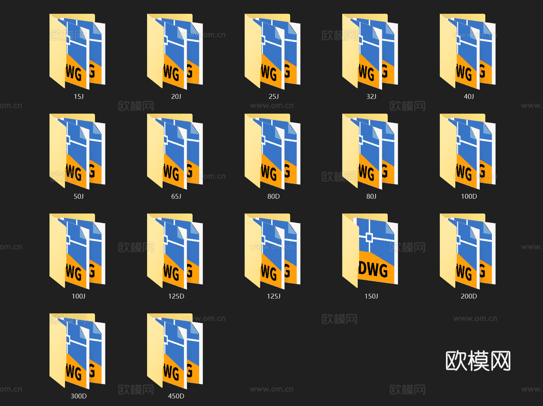常用阀门截止阀蝶阀CAD施工图集 17种cad施工图