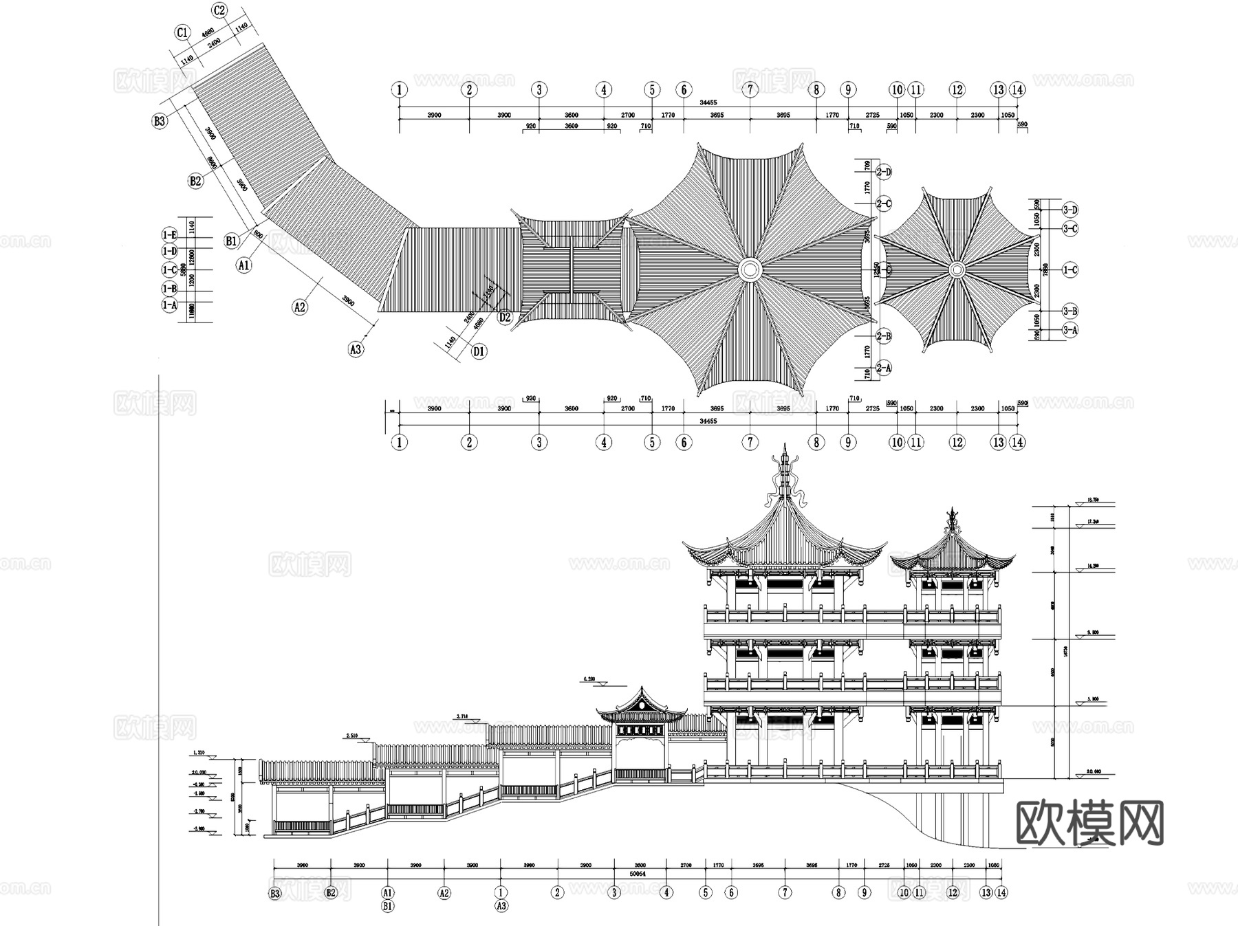 园林休闲景观亭凉亭大样CAD施工图集 185套cad施工图