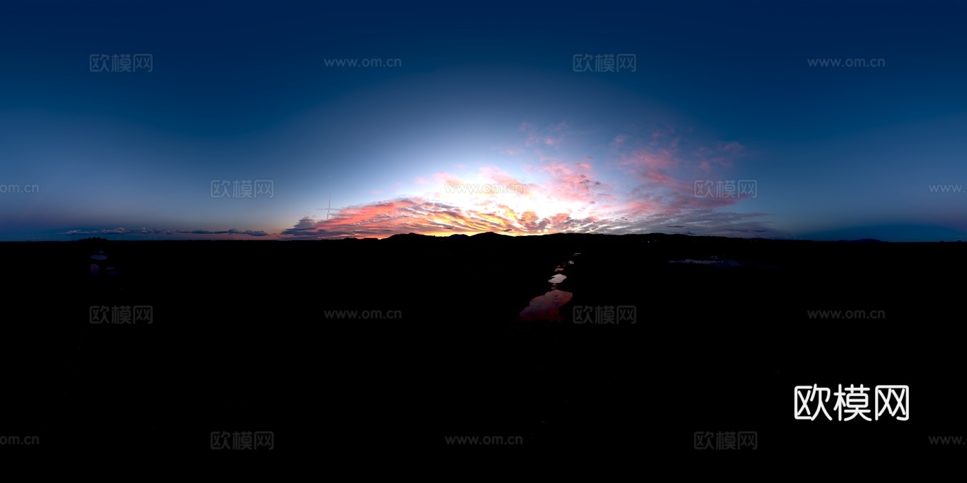 天空日出日落黎明黄昏蓝天白云HDR