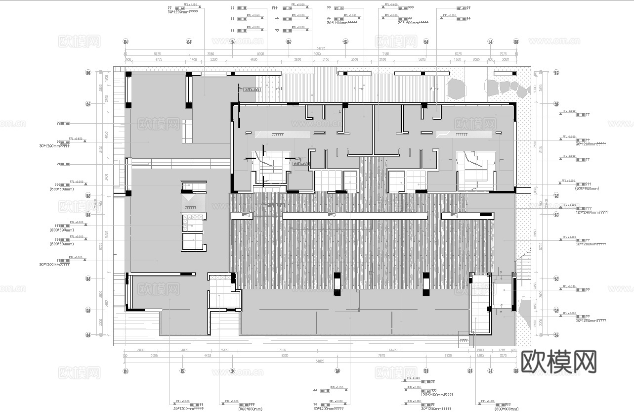 健身房 最新全套施工图 效果图合集cad施工图