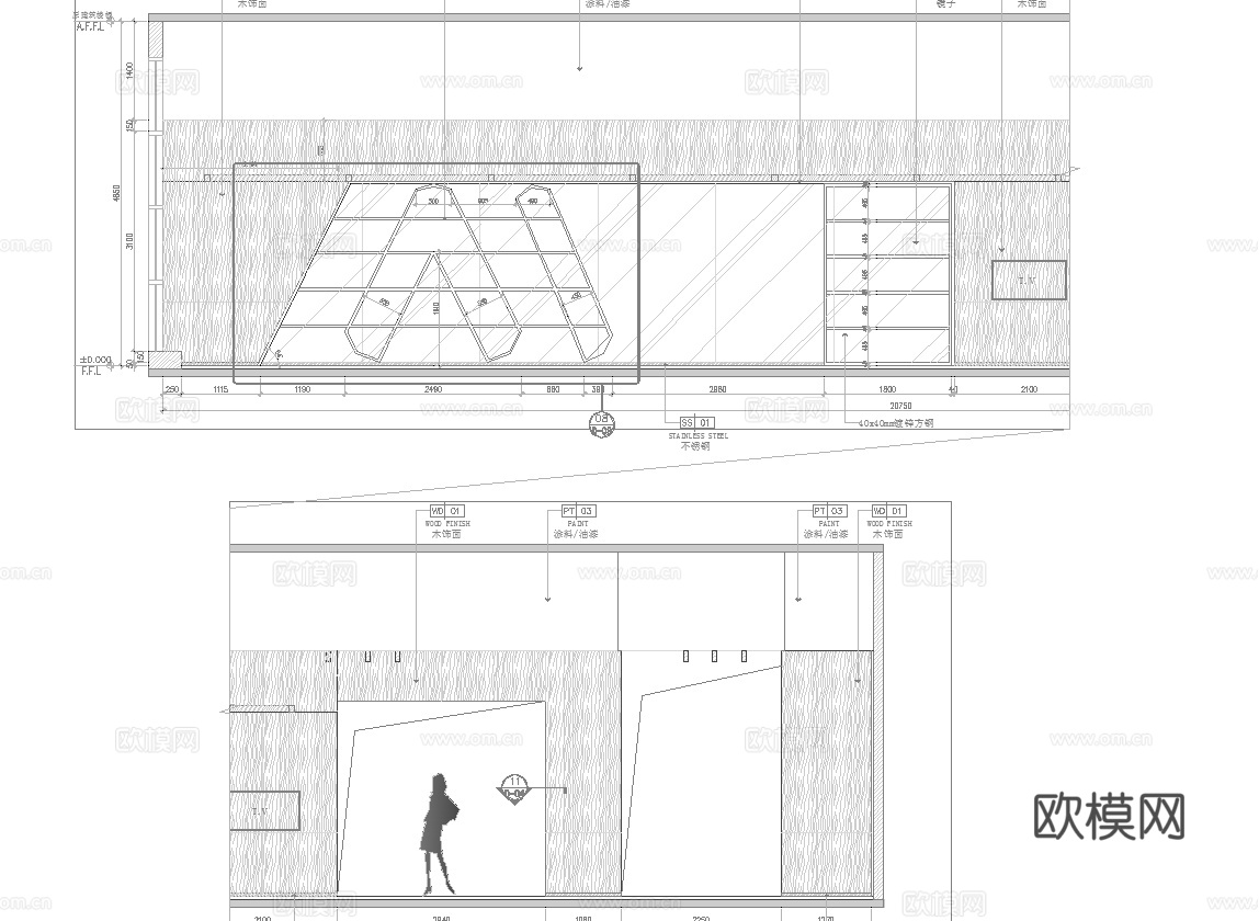 健身房 最新全套施工图 效果图合集cad施工图