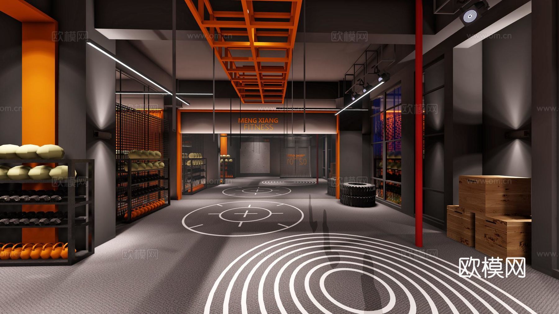 健身私教工作室 最新全套施工图合集cad施工图