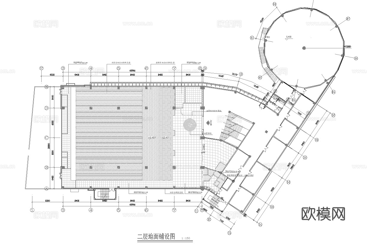 保龄球馆 最新全套施工图合集cad施工图