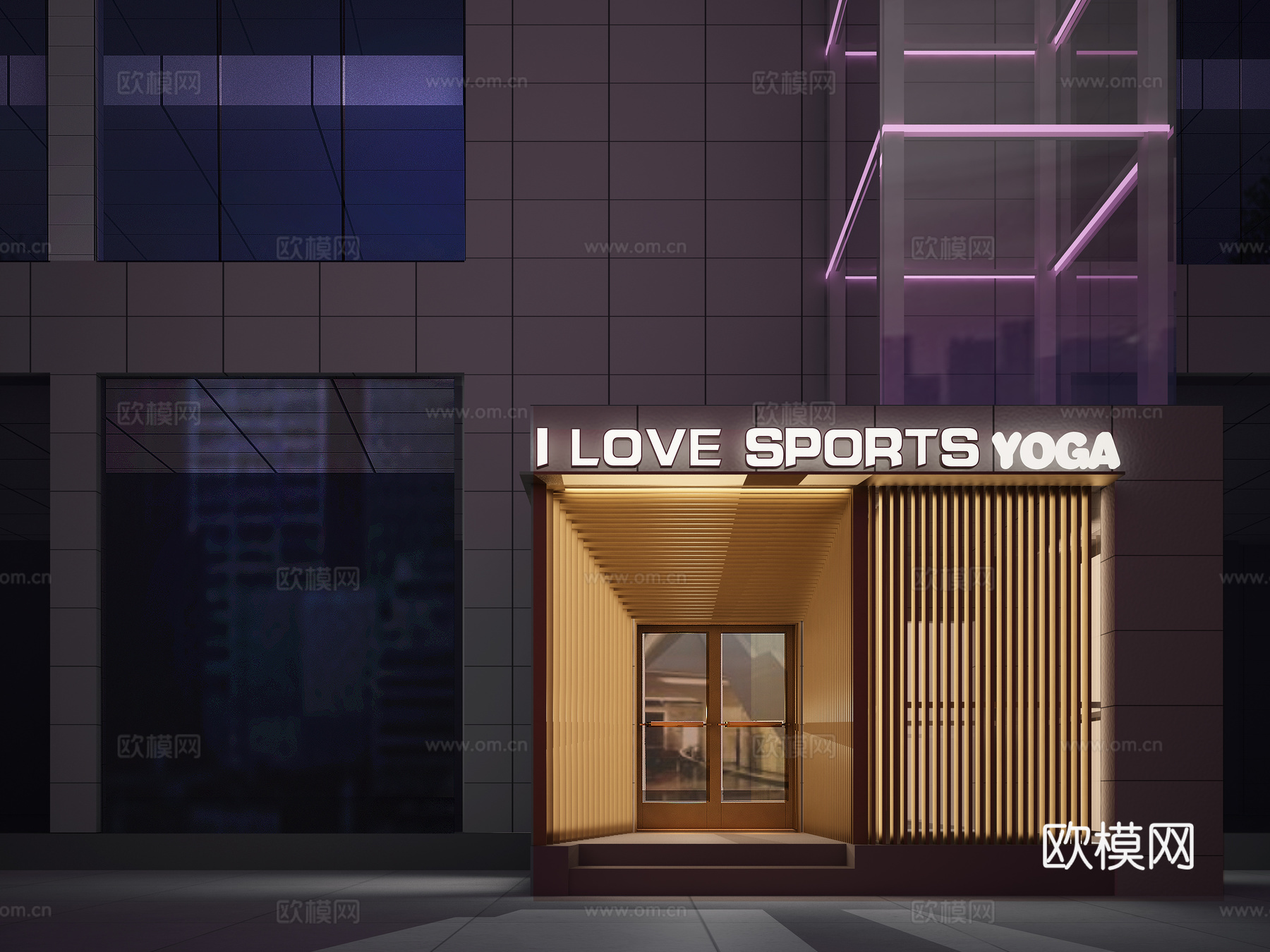 健身房 最新全套施工图 效果图合集cad施工图