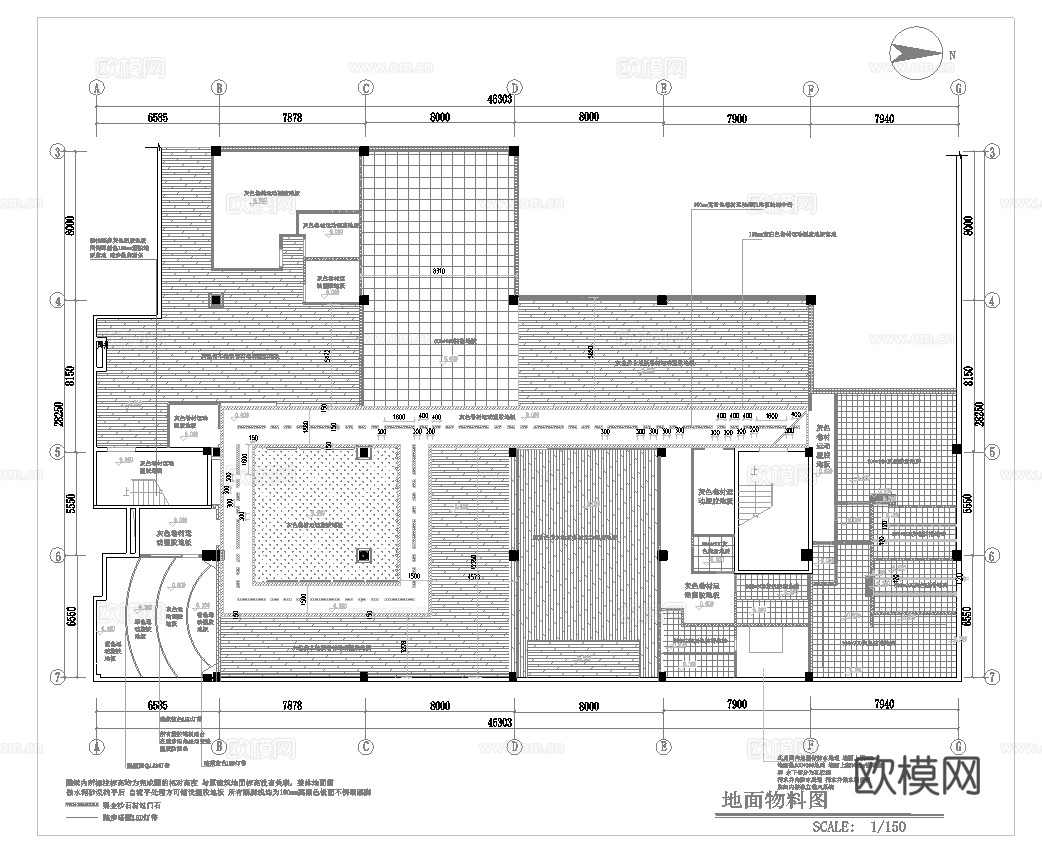 健身房 最新平面施工图合集cad施工图