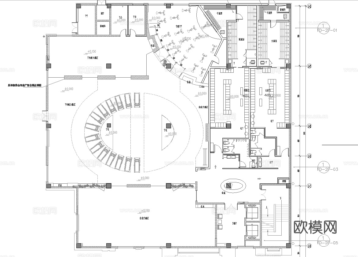 健身房 最新全套施工图合集cad施工图