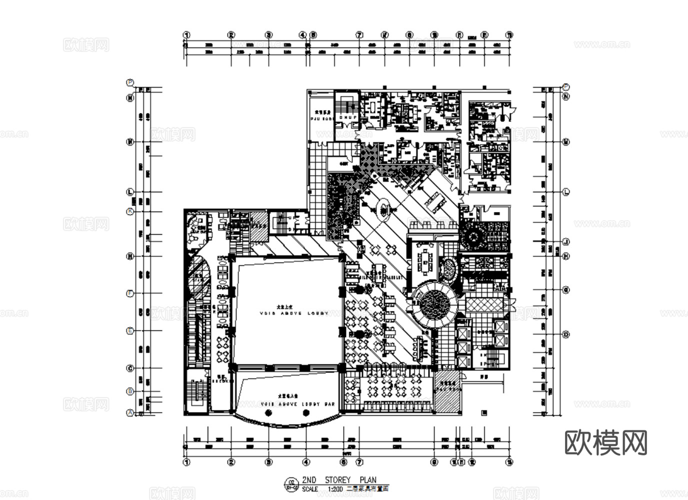 31套中餐厅餐饮空间室内装饰装修CAD施工图最新整理合集cad施工图