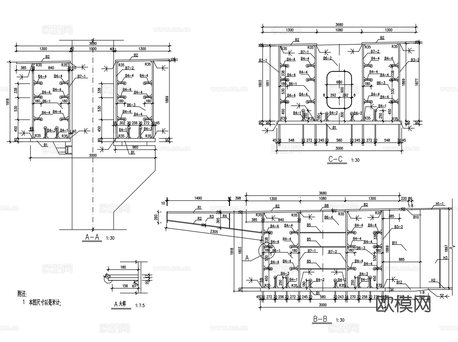 大桥悬索桥吊桥桥梁CAD施工图集 16套cad施工图