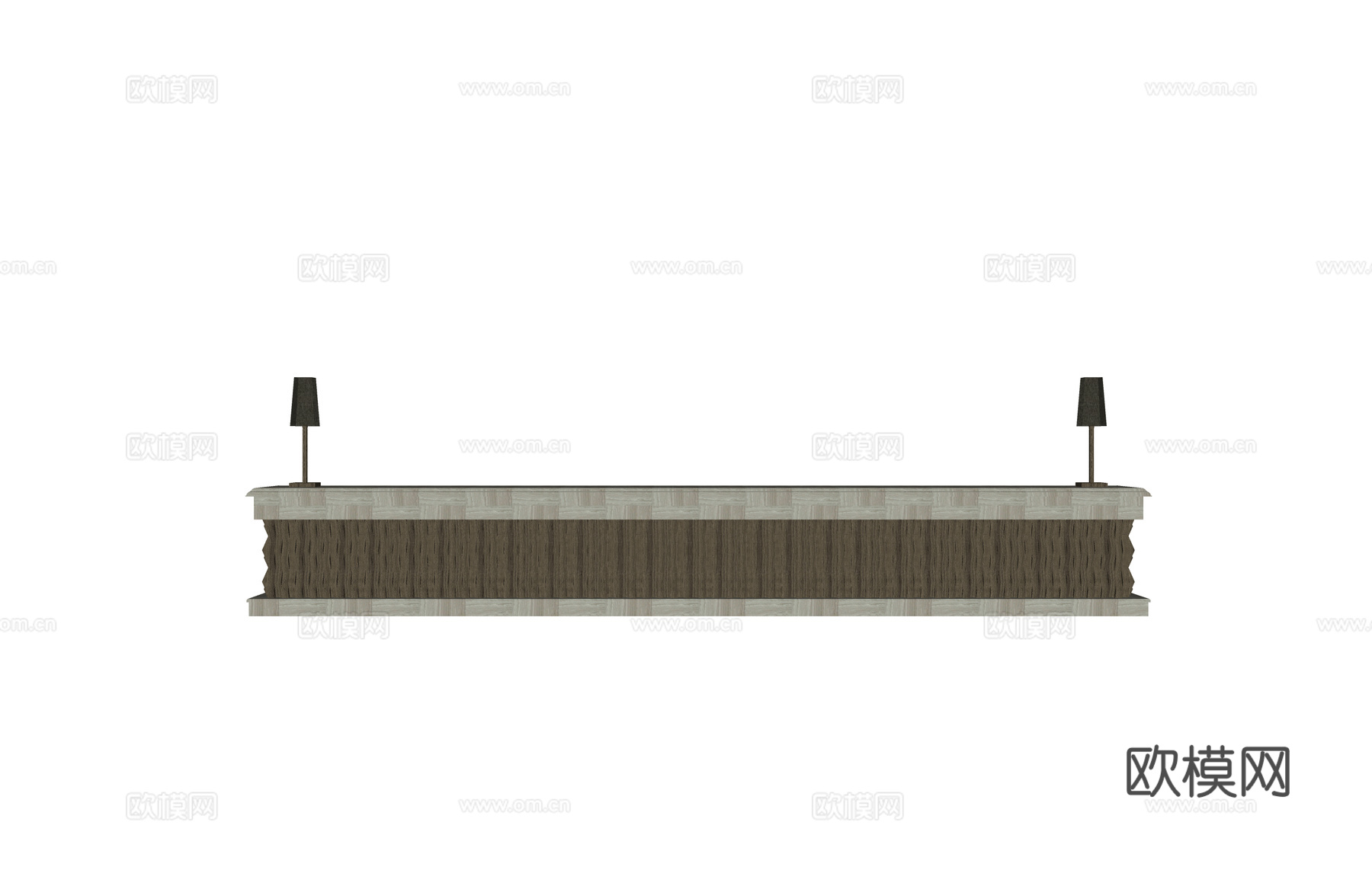 公司前台 办公空间 接待su模型