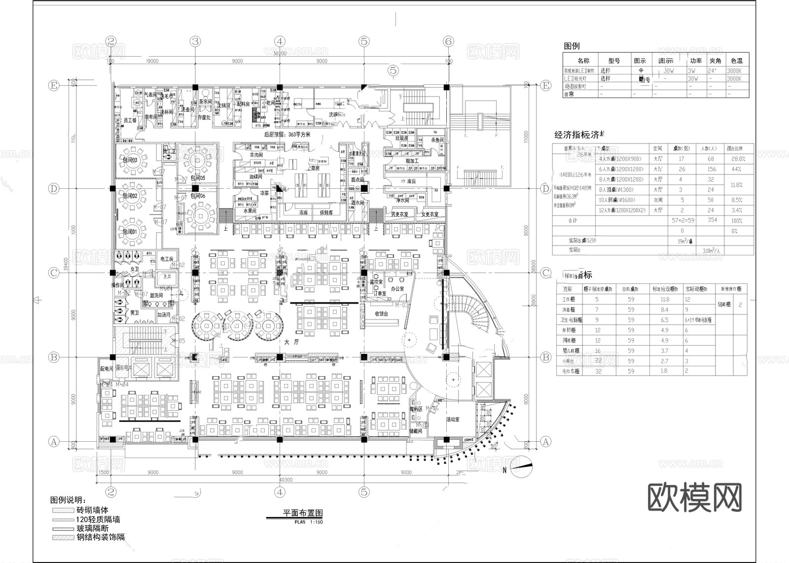 火锅店 串串店 最新全套施工图合集cad施工图
