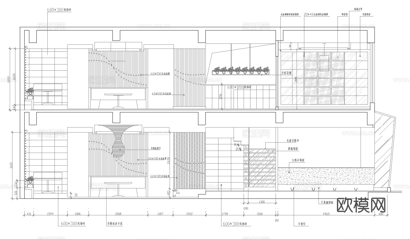 火锅店 串串店 最新全套施工图合集cad施工图