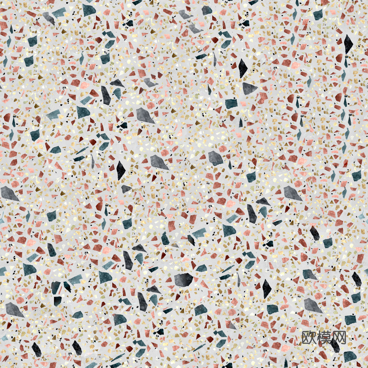 米黄色黄色背景彩色碎石水磨石肌理18