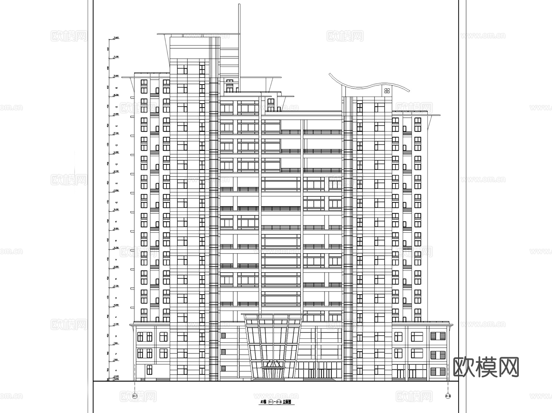 居住区各类住宅楼建筑CAD施工图集 250套cad施工图