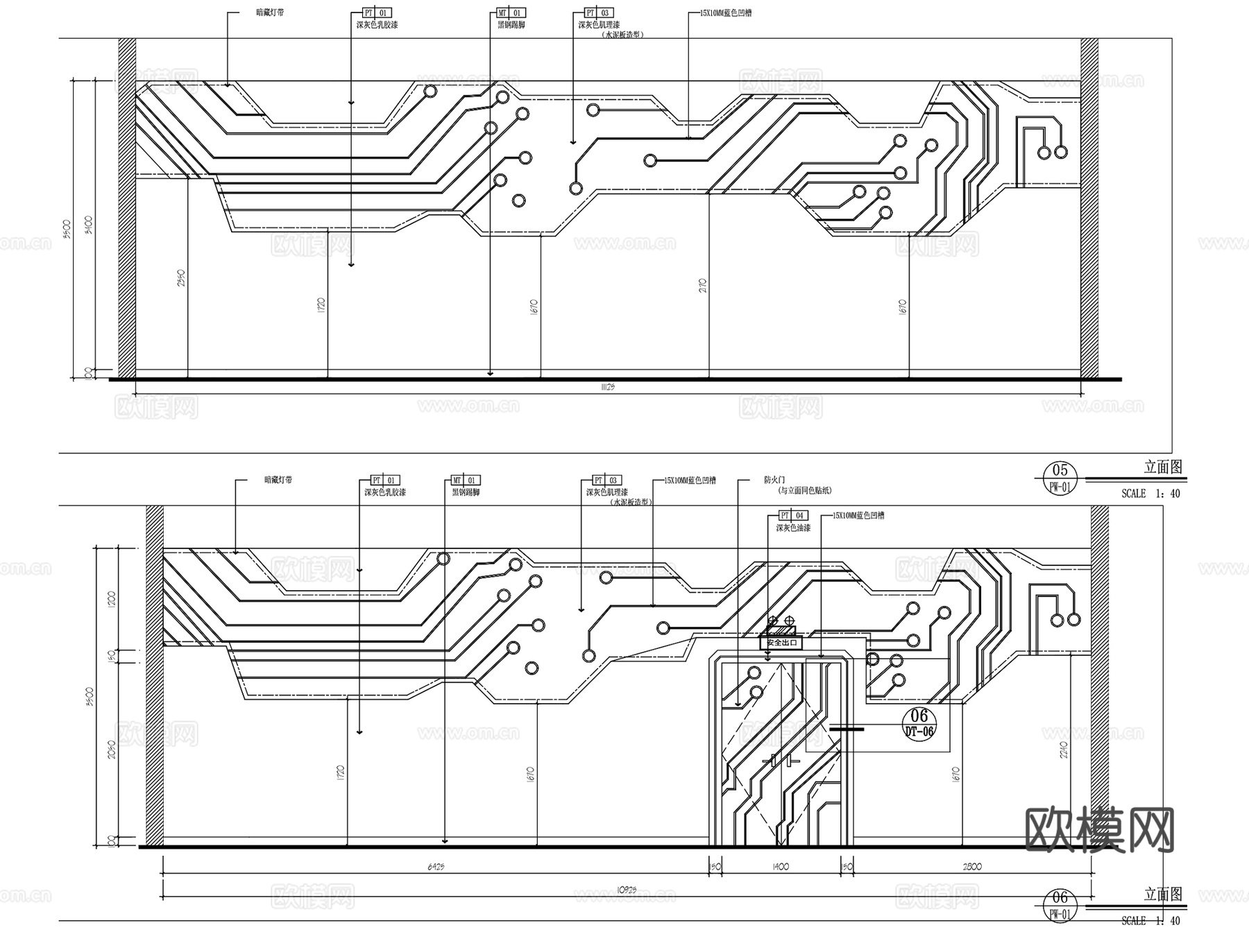 深圳万象天地星际传奇电玩城室内装饰CAD施工图整套cad施工图