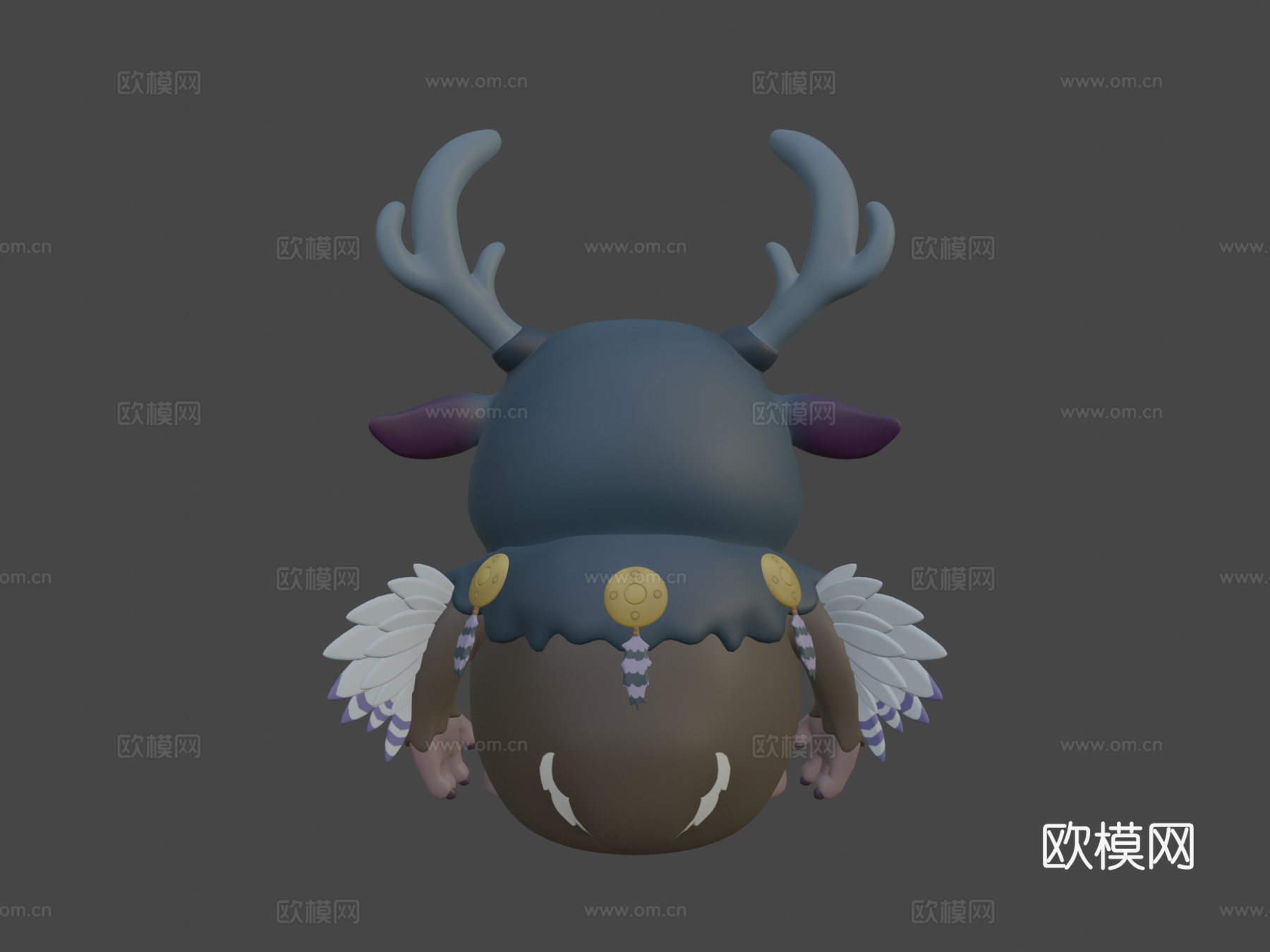 魔兽世界枭兽德鲁伊形态3d模型下载（渲染图7）